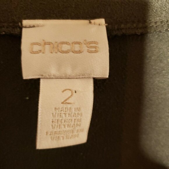 Chico's Womens Green Suede Feel Short Sleeve Top Medium - Picture 4 of 6